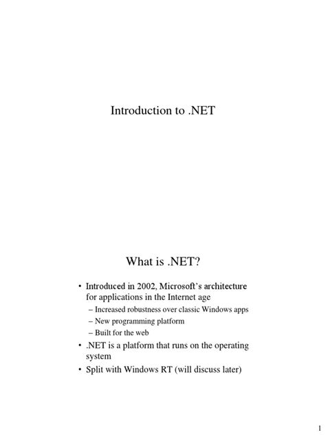 Introduction Dot Net333 .